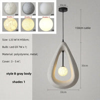 Nordique Suspension LED pour Salle à Manger - Collection Wabi Sabi