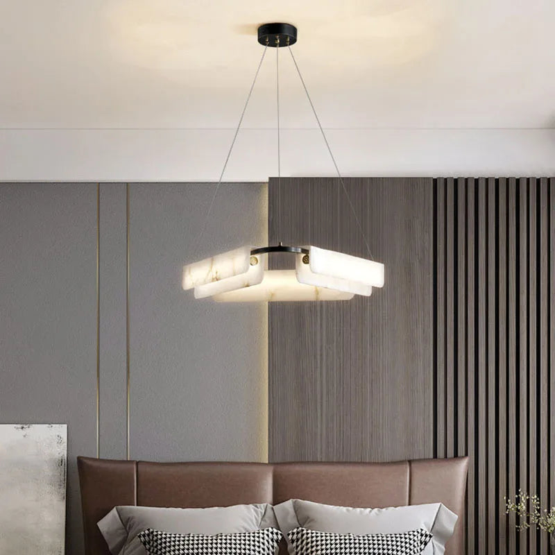 Lustre de luxe en marbre naturel