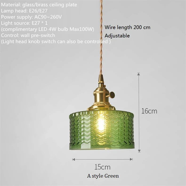 Suspension nordique vintage rustique en cuivre Wabi-Sabi Luminaire - Édition Limitée