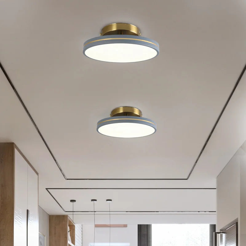 Plafonnier LED Doré en Métal