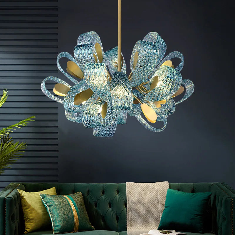 Lustre de Luxe Moderne 2022 en Laiton et Verre pour Sublimer Votre Maison