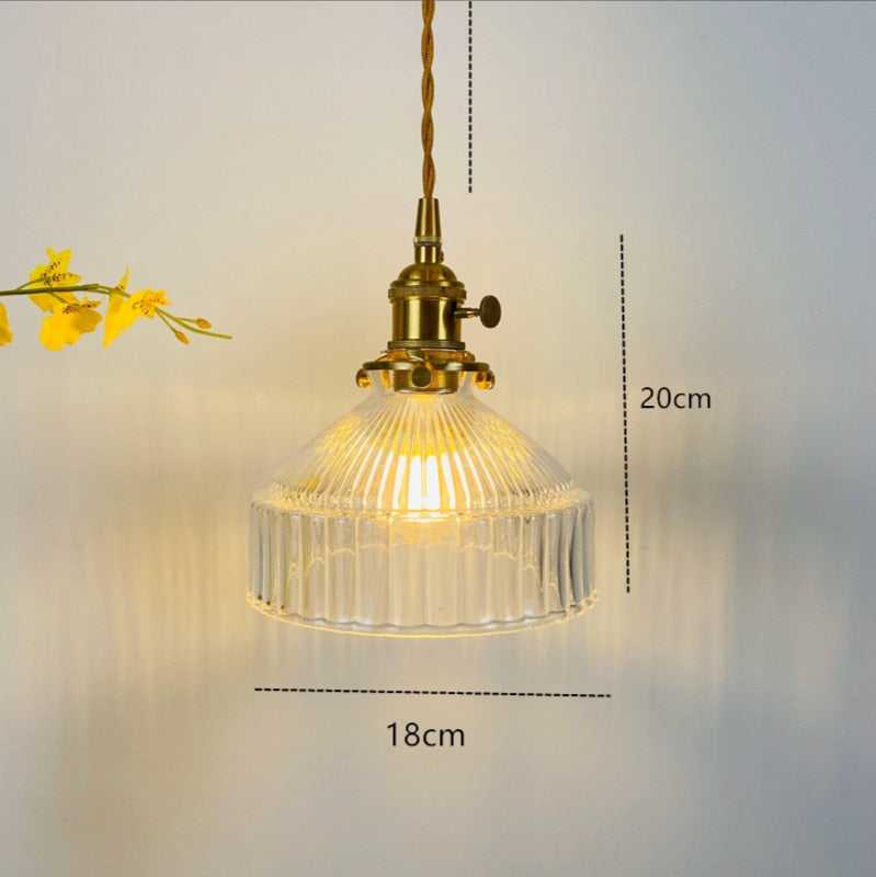 Suspension rétro en verre Casbelle