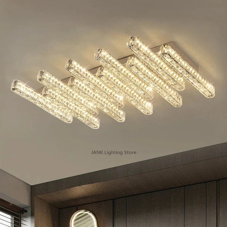 Lustre Moderne en Cristal K9 LED Dimmable pour Maison