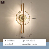 Applique murale en cristal de luxe et lumière