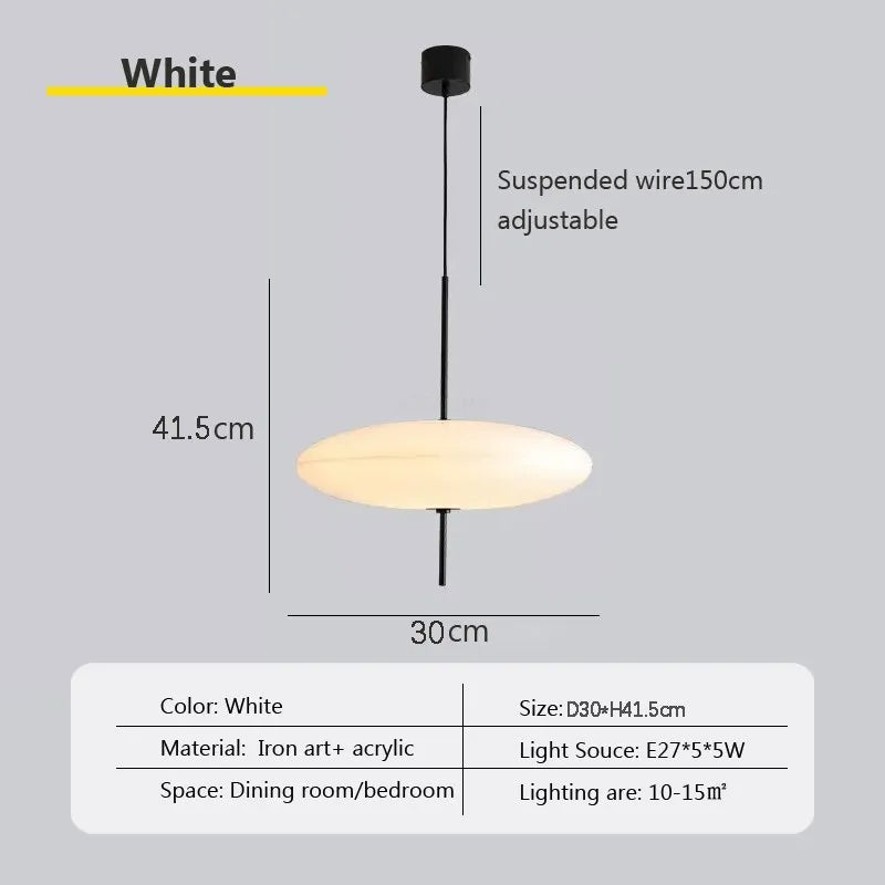Suspensions "Modern UFO" noires et blanches