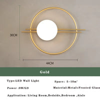 Lustre LED Moderne Nordic Gold & Black