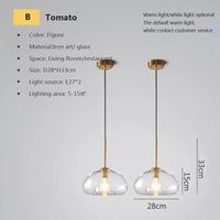 Lustre LED en verre industriel