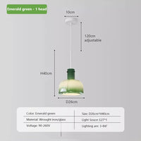 Luminaire décoratif d'intérieur : Lampe suspendue médiévale en verre