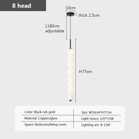 Suspension design boules en verre nordique LED cuivre Vent Gourde Décoration
