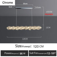 Lustre Or Dimmable avec anneau de lumière LED en cristal pour maison moderne de luxe