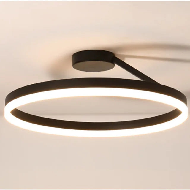 Lustre nordique LED anneau réglable pour suspension lumineuse décoratif.