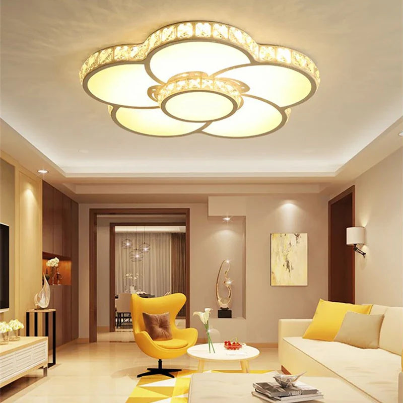 Plafonnier LED Fleur Chaude Romantique - Design Moderne et Éclairage Décoratif