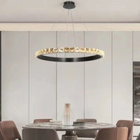 Lustre de luxe en cristal pour hôtel et villa - Élégance Intemporelle