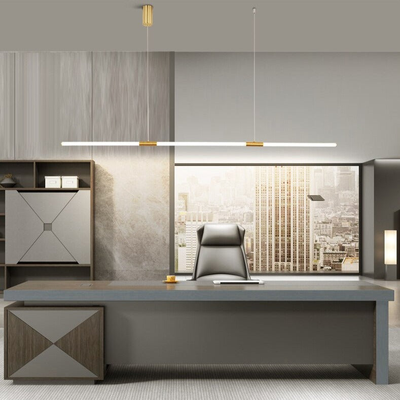 Lustre LED doré Nevy, style minimaliste.