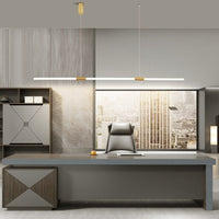 Lustre LED doré Nevy, style minimaliste.