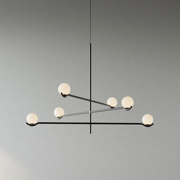 Lustre LED en boule de verre style nordique pour un éclairage élégant de votre intérieur