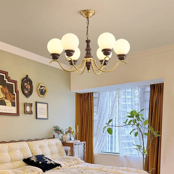 Lustre de Luxe en cuivre avec LED, idéal pour illuminer votre salon, votre chambre ou votre salle à manger
