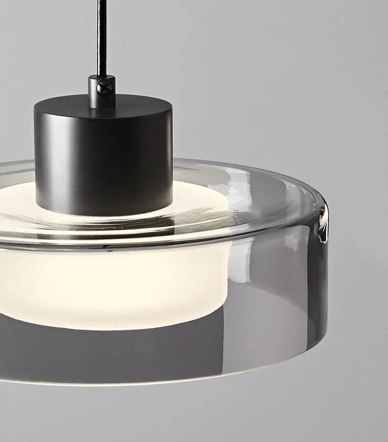 Suspension nordique design moderne en verre et cuivre