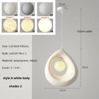 Nordique Suspension LED pour Salle à Manger - Collection Wabi Sabi