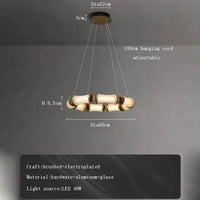 Lustre LED en verre design moderne de luxe 2024 - Édition Prestige
