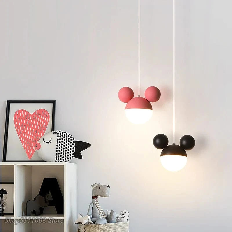Lampe LED suspendue Mickey pour soin des yeux des enfants.
