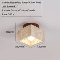 Plafonnier LED en marbre pour une entrée moderne