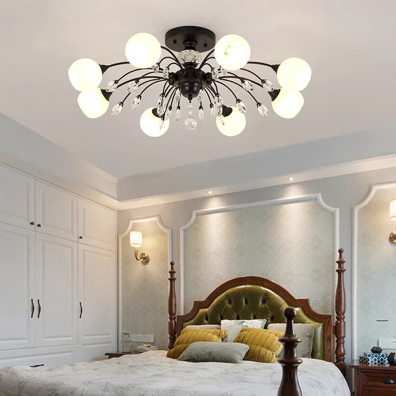 Plafonnier Luxe Cristal Phare - Élégance Brillante