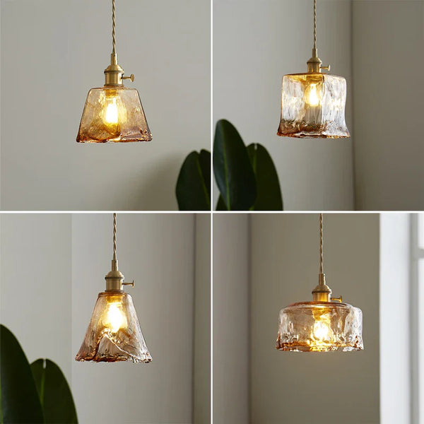 Suspension Design en Verre avec LED pour Décoration Intérieure