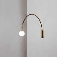 Applique Murale LED Dorée Courbée