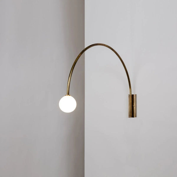 Applique Murale LED Dorée Courbée