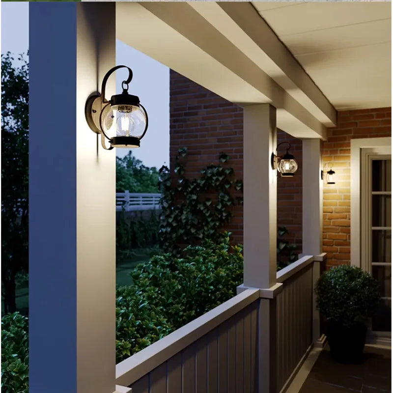 Applique murale rétro américaine imperméable - Parfaite pour illuminer votre extérieur!