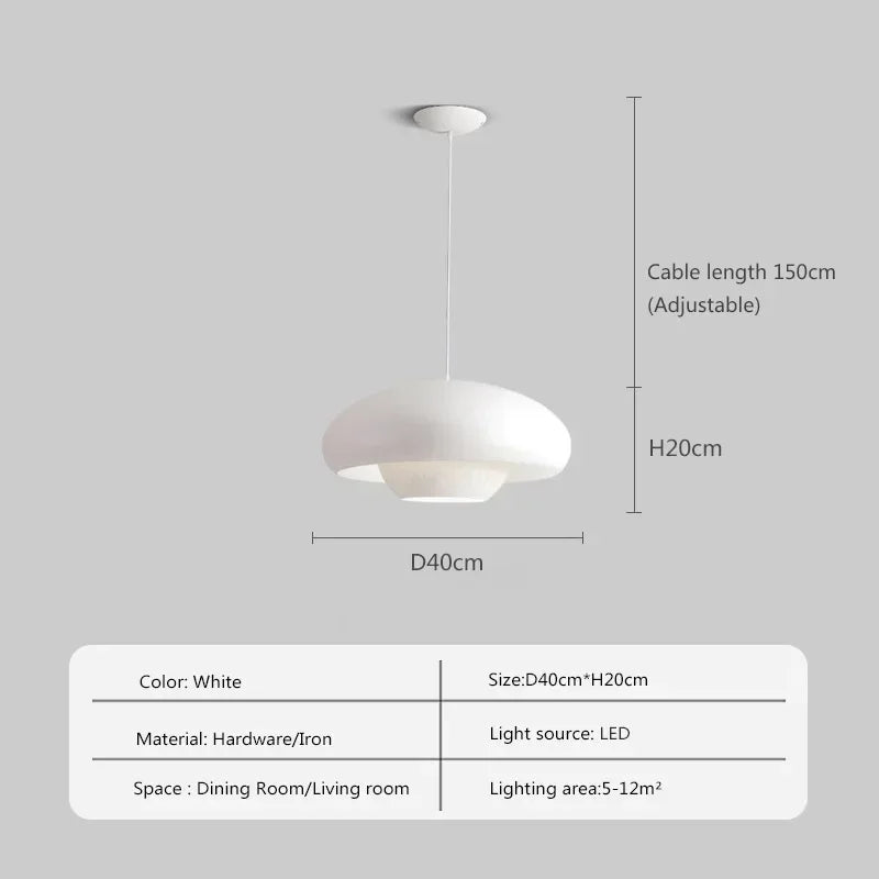 Suspension LED Nordic Champignon suspendu - Design Épuré