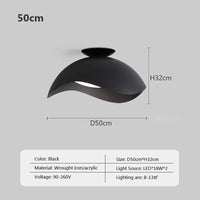 Lustre en fer grain bois nordique avec LED