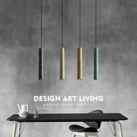 Suspension Terrazzo Bar Ciment Minimaliste - Lampe À Tête Unique Style Industriel