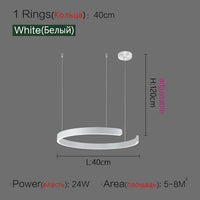 Lustre Anneau Nordique LED Réglable pour Salle à Manger - Collection Maison Luminaires