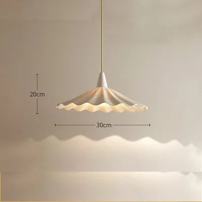 Suspension LED 30 cm Blanc: Design Japonais en Céramique