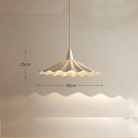 Suspension LED 30 cm Blanc: Design Japonais en Céramique
