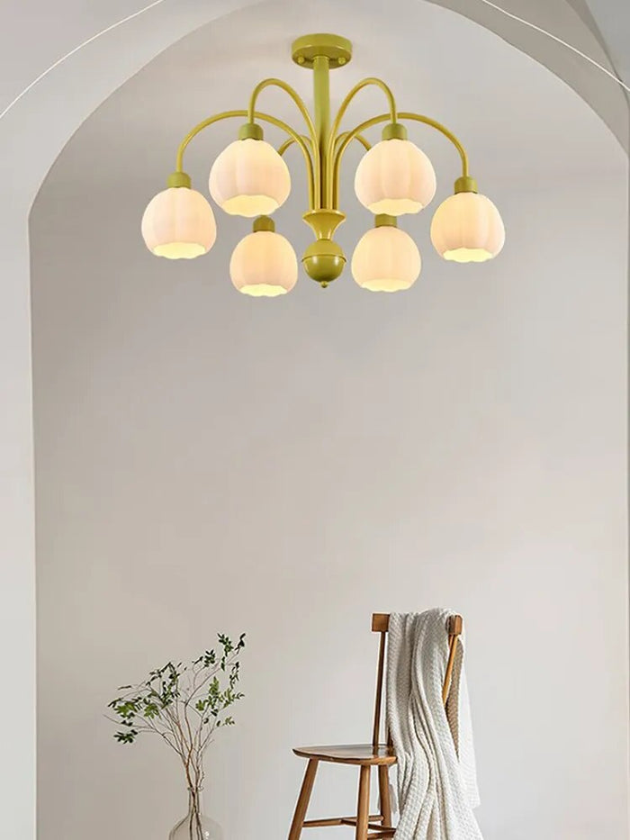 Lustre Citrouille Pastorale pour Chambre à Coucher