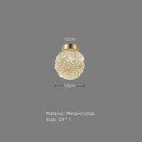Lampe suspendue moderne en cristal avec cordon réglable