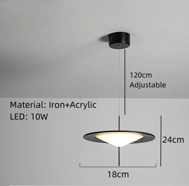 Suspension Design Artistique Acrylique Réglable - Livraison Express