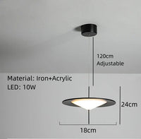 Suspension Design Artistique Acrylique Réglable - Livraison Express