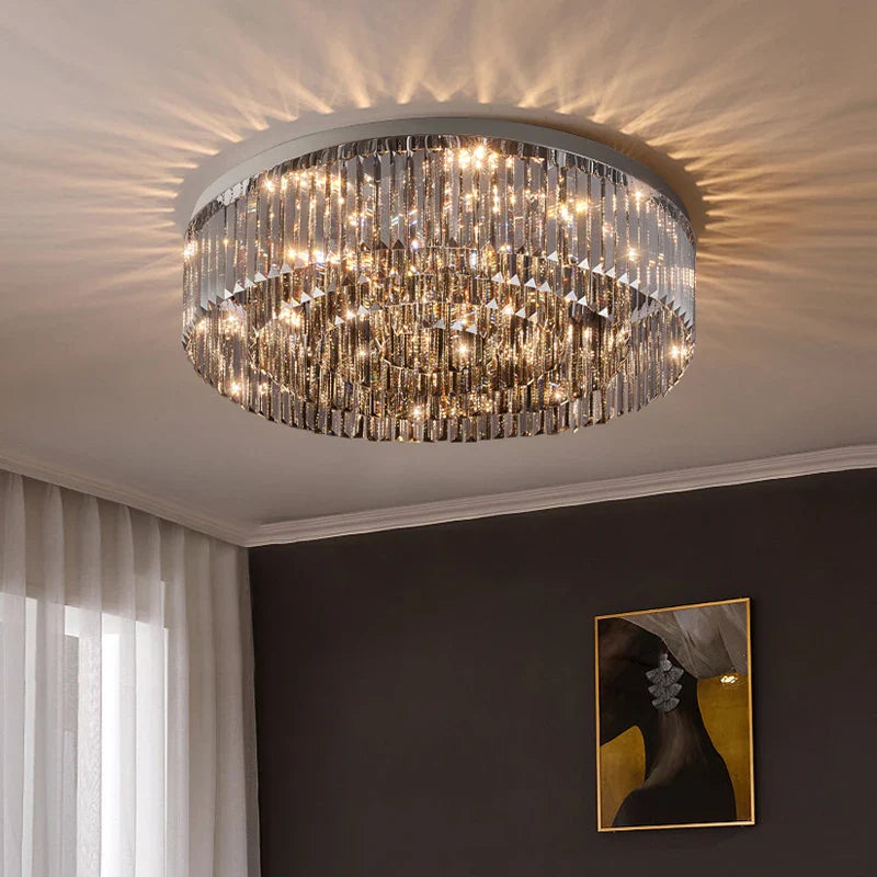 Lustre en Cristal LED de Luxe pour Décoration Intérieure Prestigieuse