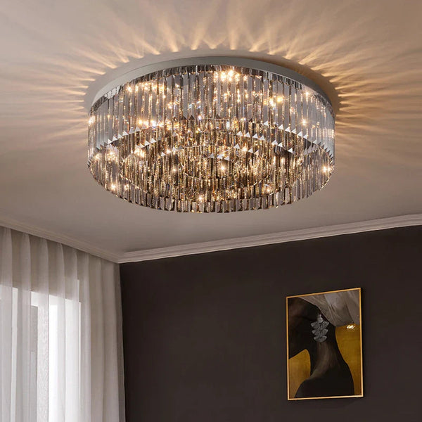 Lustre en Cristal LED de Luxe pour Décoration Intérieure Prestigieuse