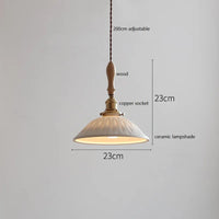 Suspension céramique fleur LED nordique moderne