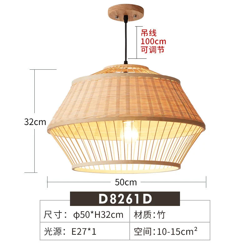 Suspension luminaire en bambou de qualité supérieure pour restaurant et hôtel