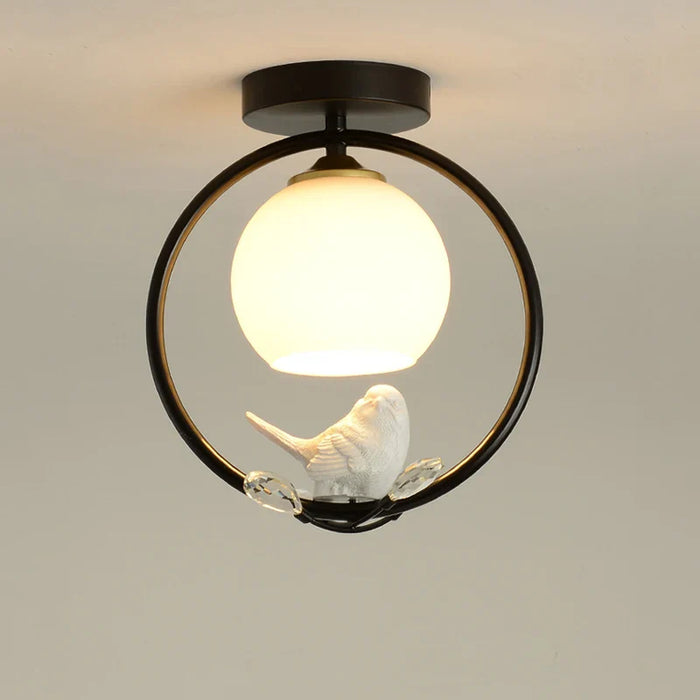 Plafonnier Nordik avec Motif d'Oiseau pour Balcon