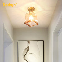 Lustre plafonnier nordique en verre pour Loft et maison industrielle