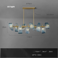Lampes suspendues design en verre bleu pour couloir, Bar et chambre - Suspension Luminaire Moderne