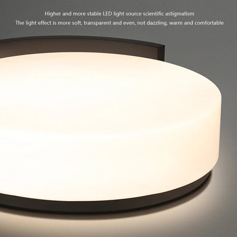 Plafonnier LED nordique rond pour chambre à coucher et salon