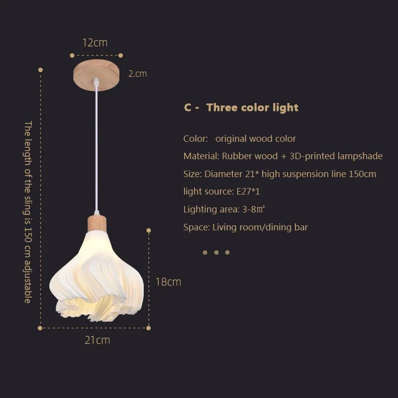 Suspension LED en verre au design nordique contemporain